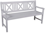 GARDEN PLEASURE Bank &raquo;MALM&Ouml;&laquo;, Eukalyptusholz, BxHxT: 154 x 89 x 56 cm - weiss