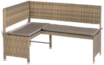 MERXX Eckbank, Kunststoff, 3-Sitzer, BxHxT: 100 x 91 x 148 cm - braun