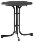 SIEGER Klapptisch &raquo;207&laquo;, LxBxH: 70 x 72 x 72 cm, Mecalit&reg;-Pro, rund - grau