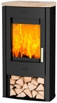 FIREPLACE Kaminofen &raquo;Tuvalu Sandstein Top&laquo;, schwarz, Sandstein, 6,6 kW