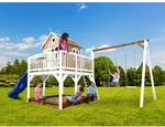 AXI Spielturm &raquo;Liam&laquo;, BxHxT: 613 x 291 x 277 cm, Holz, braun/wei&szlig;/blau