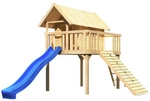 KARIBU Spielturm, BxHxT: 198 x 329,5 x 243 cm, natur - braun