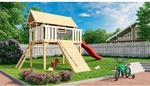 KARIBU Spielturm, BxHxT: 198 x 329,5 x 243 cm, natur - braun