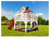 AXI Kinderspielhaus »Liam«, BxHxT: 377 x 291 x 255 cm, Holz, braun/weiß/rot