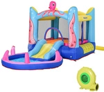 Outsunny H&uuml;pfburg, mit kleinem Pool, LxBxH: 360 x 175 x 180 cm - bunt