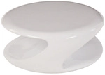 SalesFever Couchtisch, BxH: 80 x 33 cm, Fiberglas - weiss