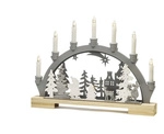 Konstsmide LED Holzsilhouette, Schwibbogen, Holz, BxHxL: 5 x 33 x 45 cm, inkl.