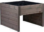 DOBAR M&auml;hroboter-Garage, BxHxT: 79 x 56 x 73 cm, Holz - grau
