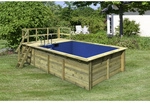KARIBU Rechteckpool, braun, 14164 l, BxH: 353x125 cm