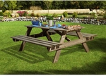 WEKA Picknicktisch, BxH: 142 x 72 cm, Holz - braun