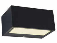 LUTEC LED-Wandleuchte, HxB: 6,5 x 14 cm, 10,5 W - grau