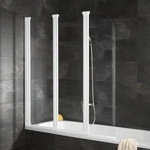 SCHULTE Badewannentrennwand &raquo;ExpressPlus&laquo;, BxH: 125 x 140 cm, Echtglas - weiss
