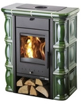 HAAS & SOHN Kaminofen &raquo;Tirol&laquo;, gr&uuml;n, Keramik, 6 kW, Zeit- und Dauerbrand...