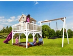 AXI Spielturm &raquo;Liam&laquo;, BxHxT: 613 x 291 x 277 cm, Holz, braun/wei&szlig;/lila