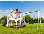 AXI Spielturm &raquo;Liam&laquo;, BxHxT: 613 x 291 x 277 cm, Holz, braun/wei&szlig;/blau