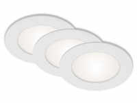BRILONER LED-Einbauleuchte »FLAT IN«, ∅: 12 cm, Höhe: 2,8 cm, 21 W - weiss