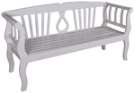 GARDEN PLEASURE Bank &raquo;ARCADIA&laquo;, Eukalyptusholz, BxHxT: 57 x 90 x 175 cm - weiss
