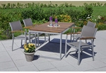 MERXX Gartenm&ouml;belset &raquo;Naxos&laquo;, 4 Sitzpl&auml;tze, Aluminium - grau