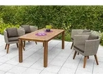MERXX Gartenm&ouml;belset &raquo;Imperia&laquo;, 4 Sitzpl&auml;tze, Aluminium/Kunststoff/Akazienholz,