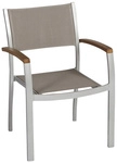 MERXX Stapelsessel &raquo;Naxos&laquo;, Metall/Holz/Textil, BxHxT: 59 x 85 x 56 cm - grau