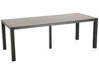 BEST Tisch "Houston ", BxHxT: 210 x 74,5 x 90 cm, Tischplatte: Keramik/Glas - grau