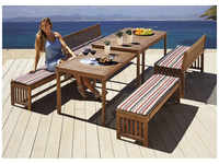MERXX Gartenmöbelset »Hawaii«, 12 Sitzplätze, Akazienholz, inkl. Auflagen - beige