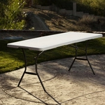 LIFETIME Klapptisch, BxHxT: 184 x 73,5 x 76 cm, Tischplatte: Kunststoff - weiss