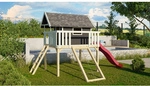 KARIBU Spielturm, BxHxT: 198 x 329,5 x 243 cm, natur - braun