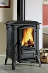 La Nordica-Extraflame Kaminofen "Giulietta X", schwarz, Gusseisen, 6,6 kW
