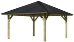 KARIBU Pavillon-Set &raquo;Holm 1&laquo;, Walmdach, viereckig, BxHxT: 431 x 315 x 431 cm -