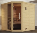 WEKA Ecksauna &raquo;Kemi Eck 1&laquo;, ohne Ofen, BxHxT: 195 x 200 x 195 cm - beige