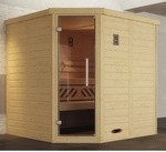 WEKA Ecksauna &raquo;Kemi Eck 1&laquo;, ohne Ofen, BxHxT: 195 x 200 x 195 cm - beige
