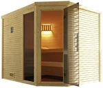 WEKA Ecksauna &raquo;Cubilis 3&laquo;, ohne Ofen, 245 x 205 x 231 cm, mit Fenster - braun