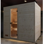 WEKA Sauna &raquo;Valida 4&laquo;, BxHxT: 239 x 203,5 x 189 cm, mit Glast&uuml;r - beige