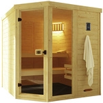 WEKA Sauna &raquo;Laukkala 3&laquo;, ohne Ofen, 192 x 200 x 192 cm, mit Fenster - braun