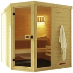 WEKA Sauna &raquo;Laukkala 2&laquo;, ohne Ofen, 192 x 200 x 144 cm, mit Fenster - braun