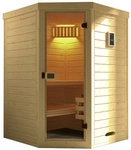 WEKA Sauna &raquo;Laukkala 1&laquo;, ohne Ofen, 144 x 200 x 144 cm - braun