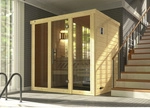 WEKA Sauna &raquo;Kemi Panorama 2&laquo;, BxHxT: 211 x 200 x 169 cm, mit Glast&uuml;r und Fenster -