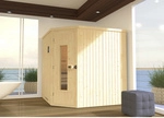 WEKA Ecksauna &raquo;Varberg Eck 3&laquo;, BxHxT: 194 x 199 x 194 cm - braun