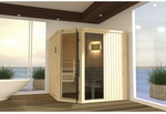 WEKA Ecksauna &raquo;Varberg Eck 3&laquo;, BxHxT: 194 x 199 x 194 cm - braun