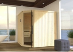 WEKA Ecksauna &raquo;Varberg Eck 3&laquo;, BxHxT: 194 x 199 x 194 cm - braun
