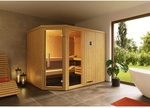 WEKA Ecksauna &raquo;Varberg 4&laquo;, ohne Ofen, BxHxT: 244 x 199 x 194 cm - braun