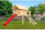 KARIBU Spielturm, BxHxT: 198 x 329,5 x 243 cm, natur - braun