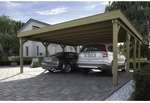 Carport, BxT: 552 x 614 cm, Firsth&ouml;he: 240 cm, kesseldruckimpr&auml;gniert - braun