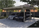 Carport, BxT: 453 x 500 cm, Firsth&ouml;he: 247 cm, kesseldruckimpr&auml;gniert - braun