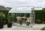 HALLS Gew&auml;chshaus &raquo;Popular&laquo;, 5,0 m&sup2;, aluminiumfarben, 3 mm Sicherheitsglas -