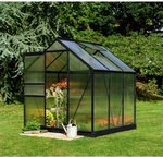 HALLS Gew&auml;chshaus &raquo;Popular&laquo;, 3,8 m&sup2;, schwarz, 4 mm Stegdoppelplatten