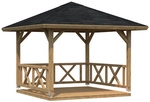 PALMAKO Pavillon &raquo;Betty&laquo;, Zeltdach, quadratisch, BxHxT: 300 x 323 x 300 cm - braun