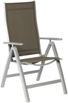 Klappsessel &raquo;Carrara&laquo;, Aluminium, BxHxT: 60 x 108 x 70 cm - grau