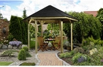 WEKA Sitzlaube &raquo;Paradies 1&laquo;, sechseckig, BxT: 326 x 376 cm - beige